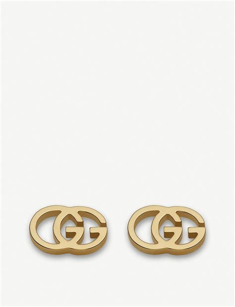 gucci gg tissue stud earrings|Gucci trademark earrings.